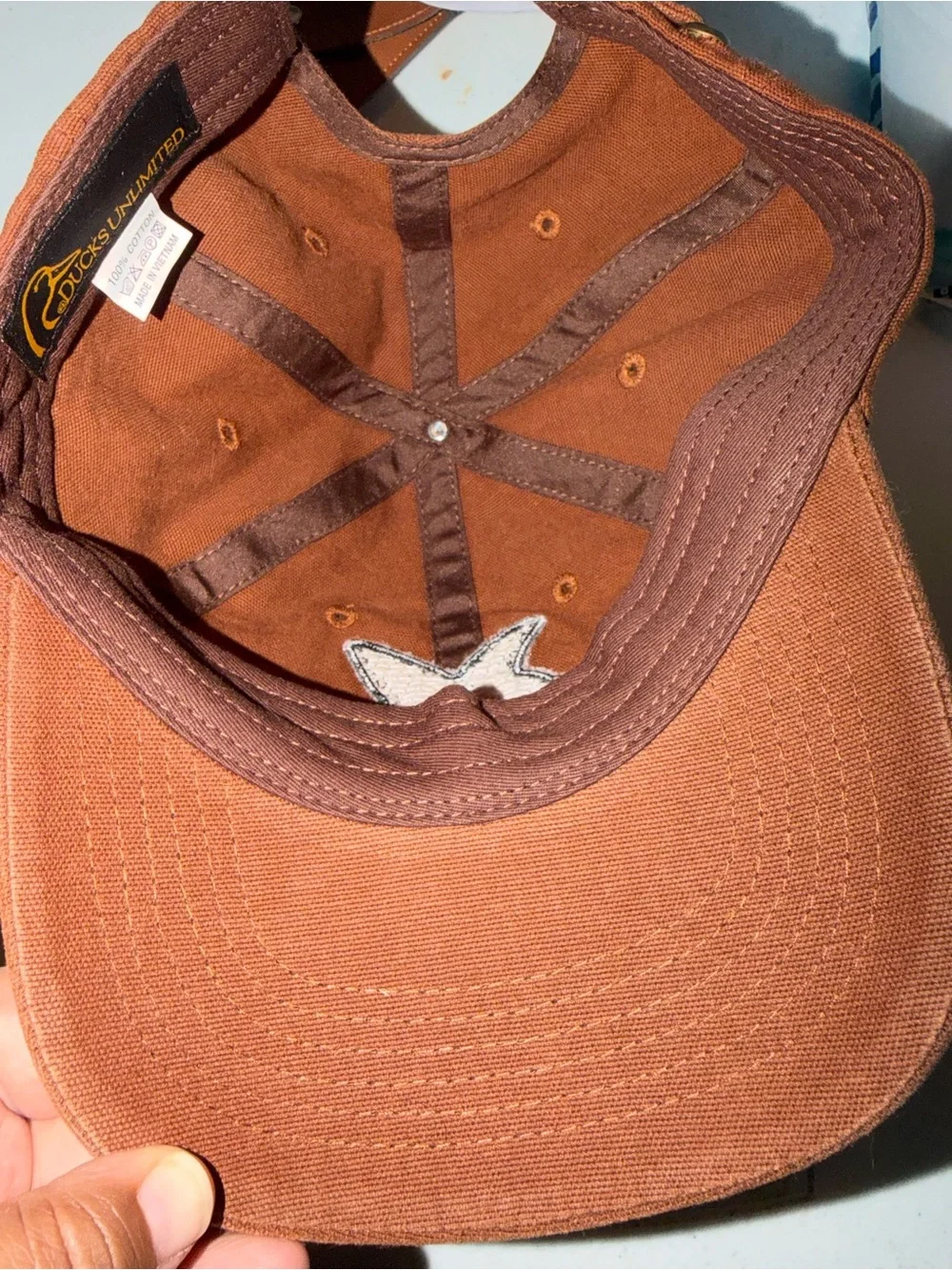 Ducks Unlimited Men's Brown Cotton Duck Patch Cap